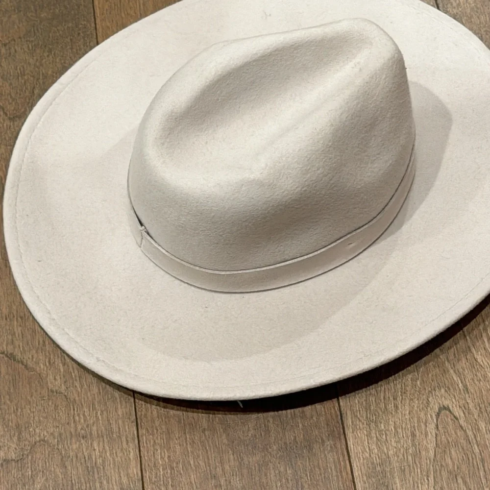Free people 100% wool fall‎ fedora Western hat one size beige pink